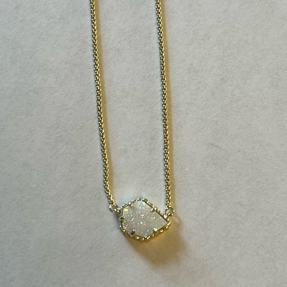 Kendra Scott yellow gold white druzy - Picture 1 of 4
